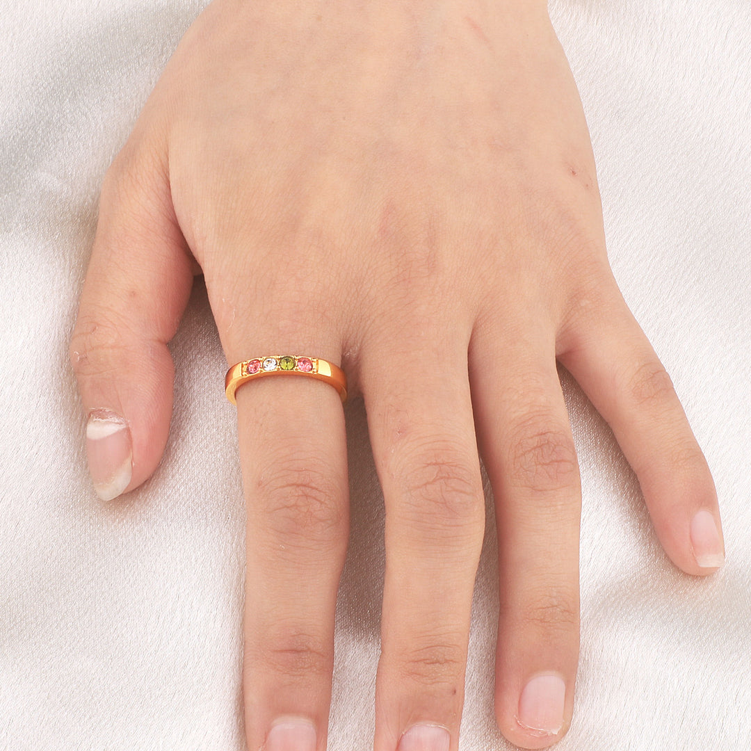 Stackable Birthstones Band Ring – Mint & Lily