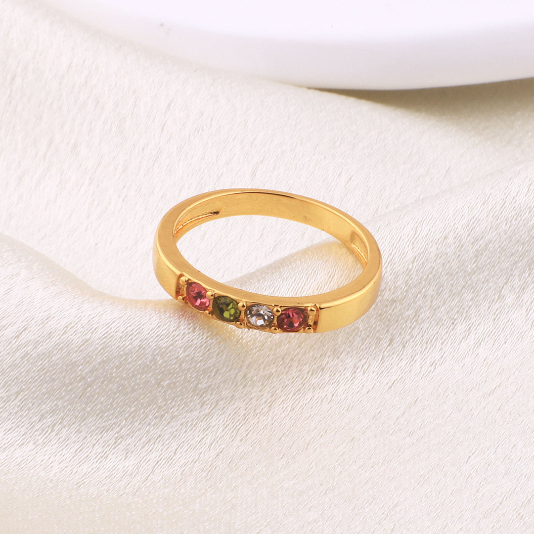 Stackable Birthstones Band Ring – Mint & Lily
