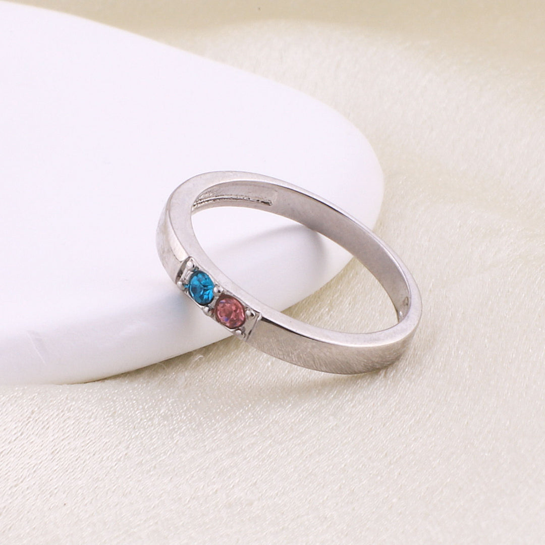 Stackable Birthstones Band Ring – Mint & Lily