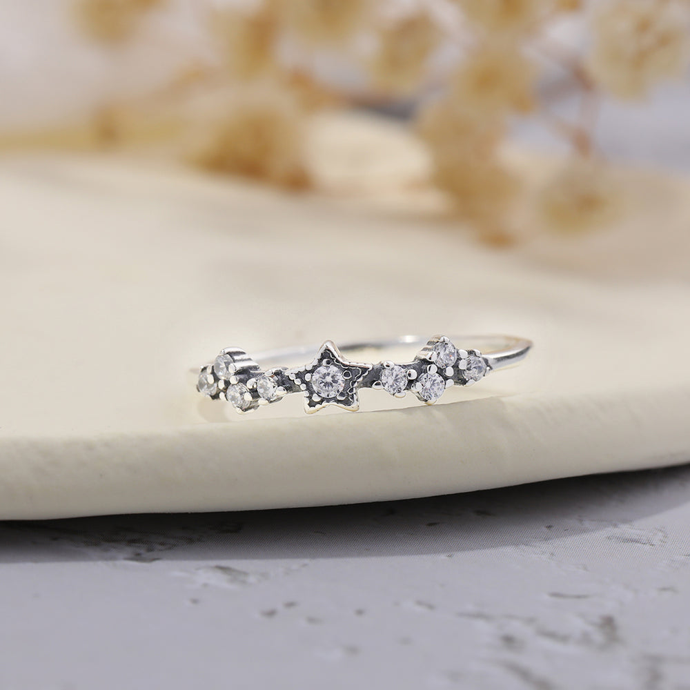 You Were Born To Shine Stars Ring - Silber / 5