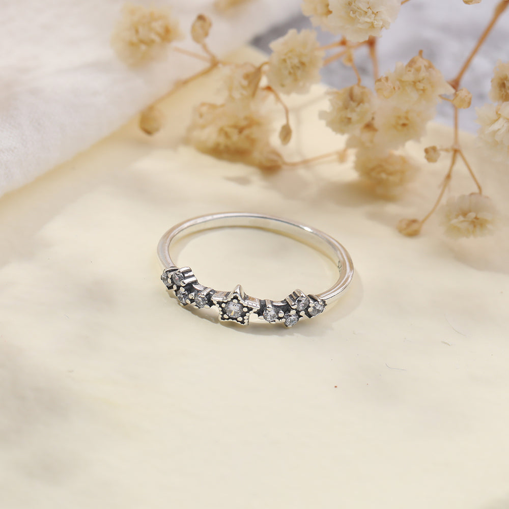 You Were Born To Shine Stars Ring - Silber / 5