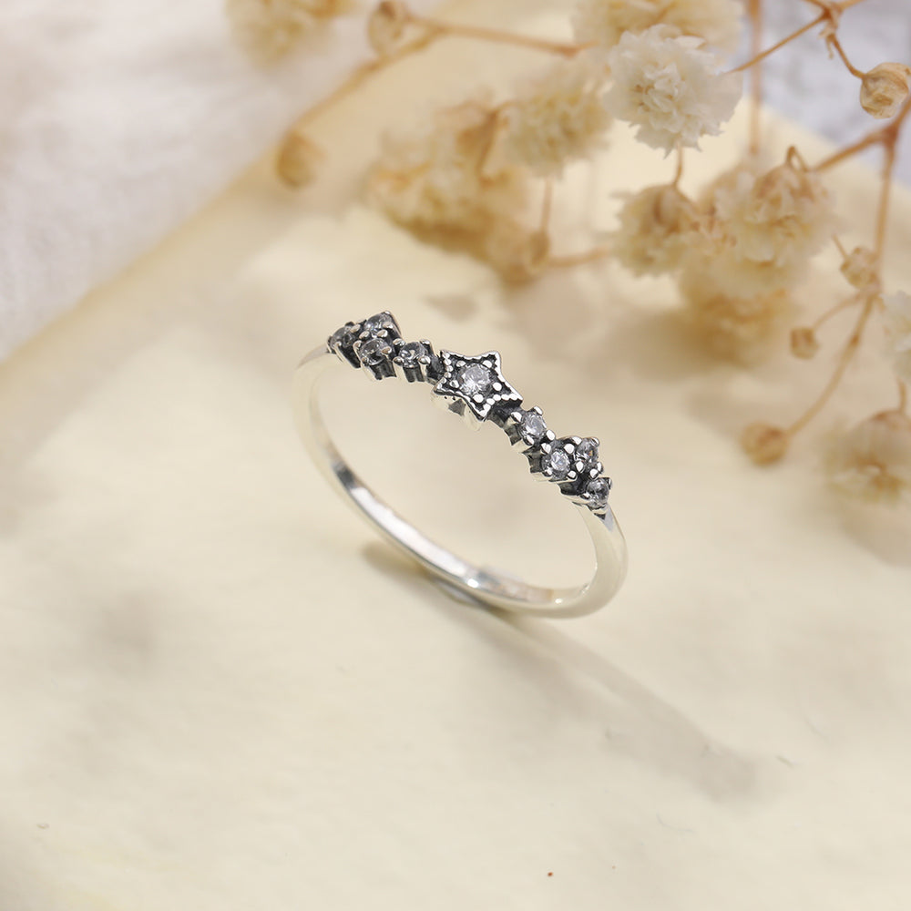 You Were Born To Shine Stars Ring - Silber / 5