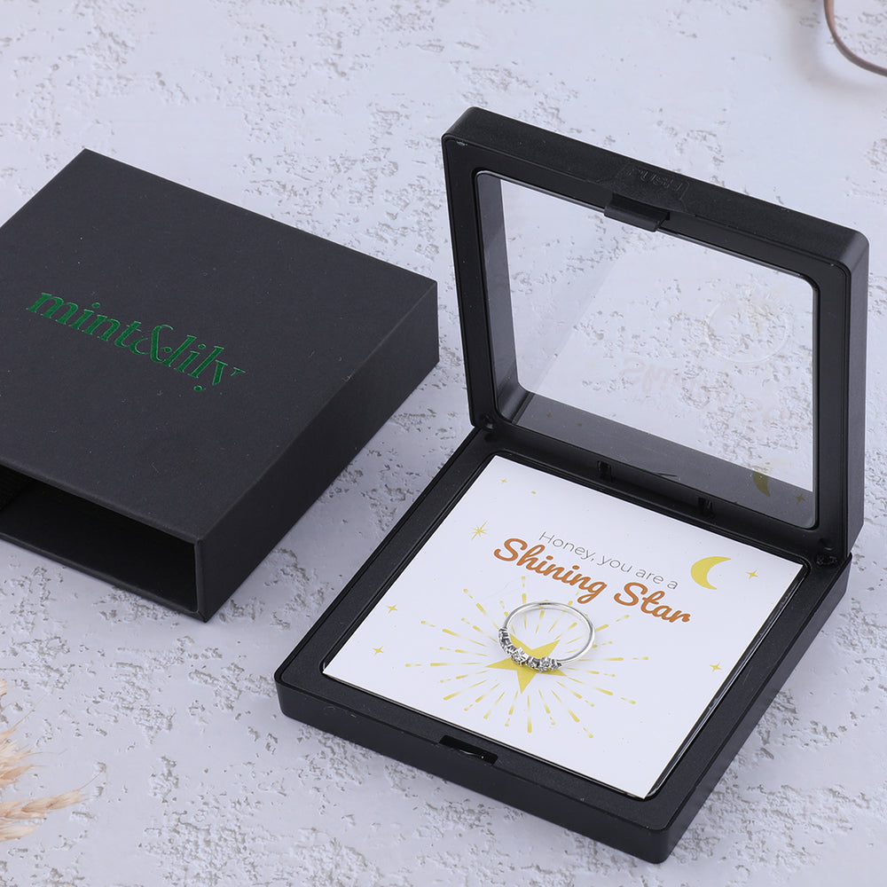 You Were Born To Shine Stars Ring - Silber / 5