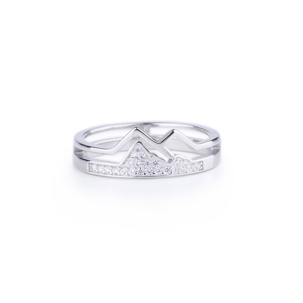 Faith Moves Mountains Pavé Mountain Ring