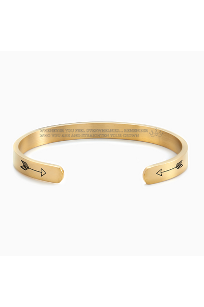 Whenever You Feel Overwhelmed, Remember Who You Are Cuff Bracelet