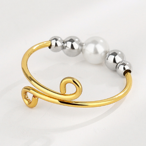 Dainty Adjustable Opal Fidget Ring – Mint & Lily
