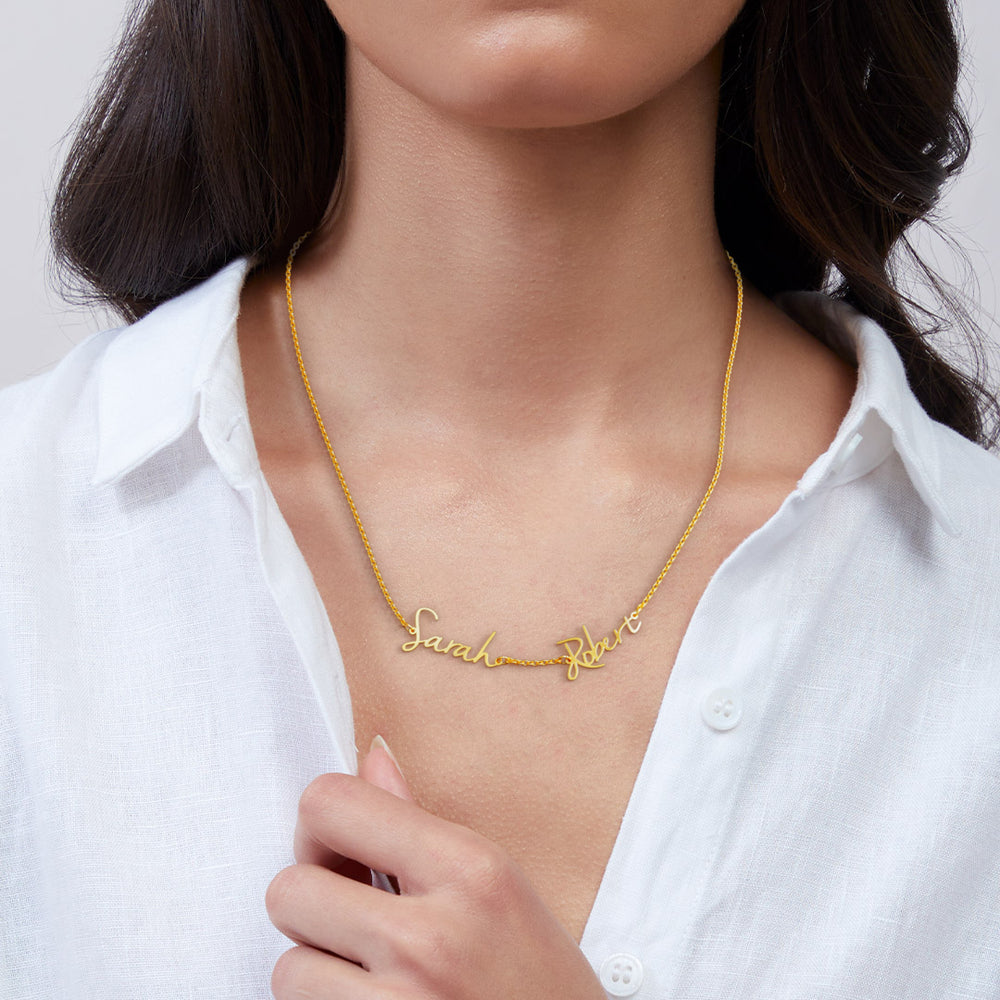 Fairy Double Name Necklace – Mint Lily - Main Image