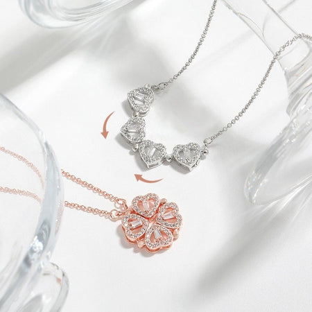 Four Leaf Clover Eternal Love Necklace Mint Lily