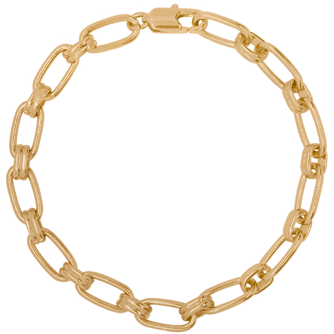 Chunky Paperclip Chain Bracelet Mint & Lily