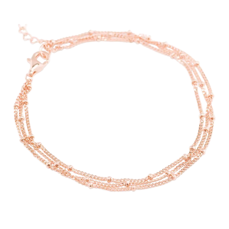 Triple Layer Satellite Chain Bracelet – Mint & Lily