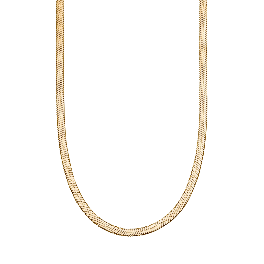 Herringbone Chain Necklace Mint & Lily
