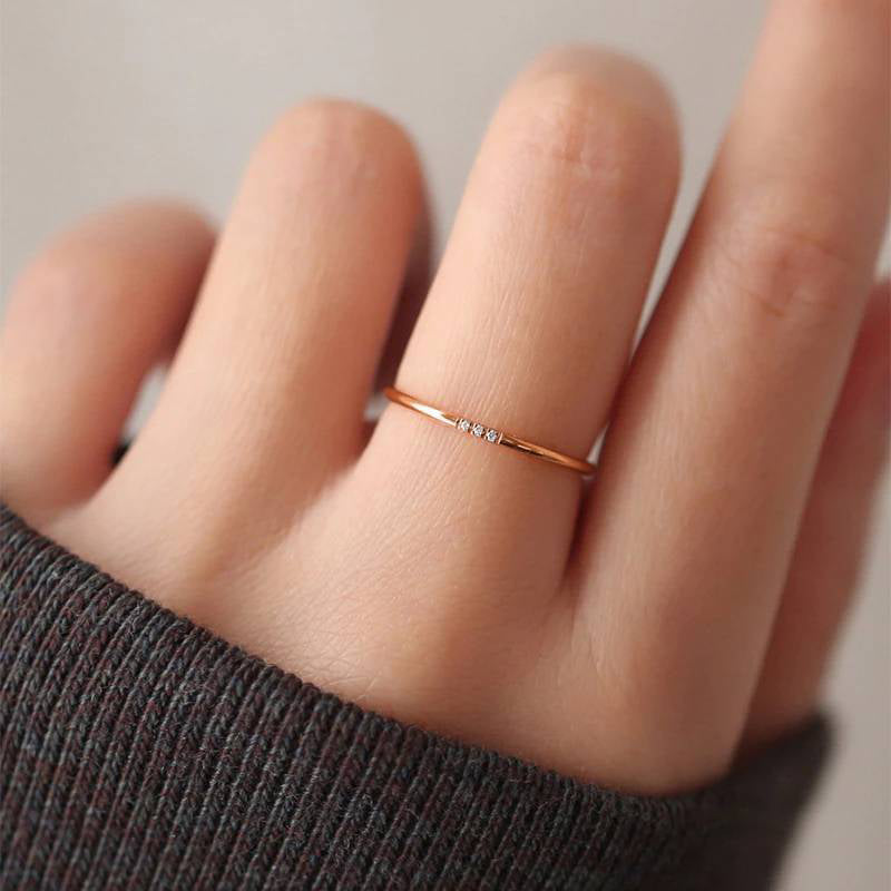 Dainty Diamonds Stacking Ring – Mint & Lily