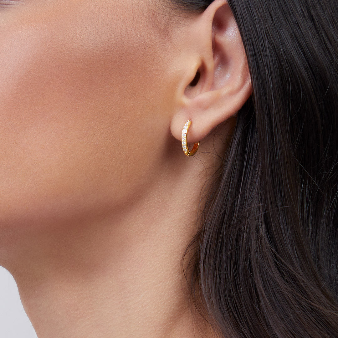 Mint & Lily Pave Huggie Hoop Earrings