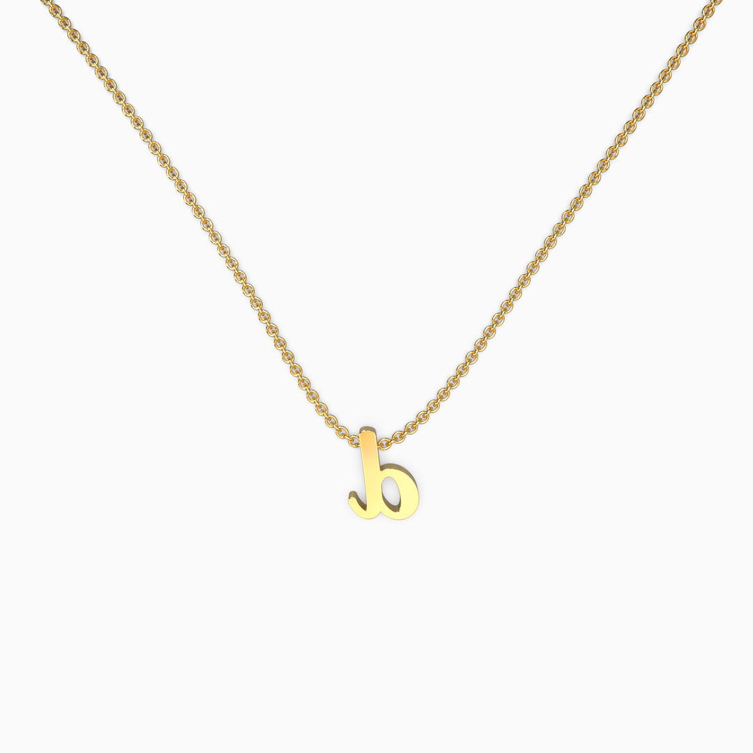 Tiny Initial Script Necklace – Mint & Lily