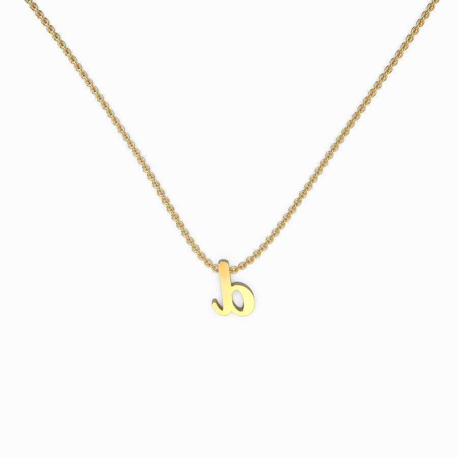 Tiny Initial Script Necklace – Mint & Lily
