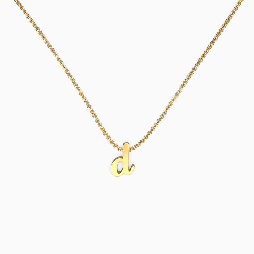 Tiny Initial Script Necklace – Mint & Lily