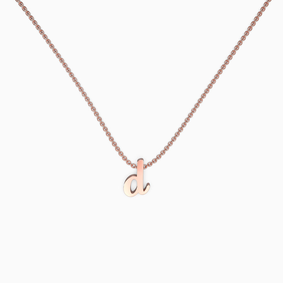 Tiny Initial Script Necklace – Mint & Lily