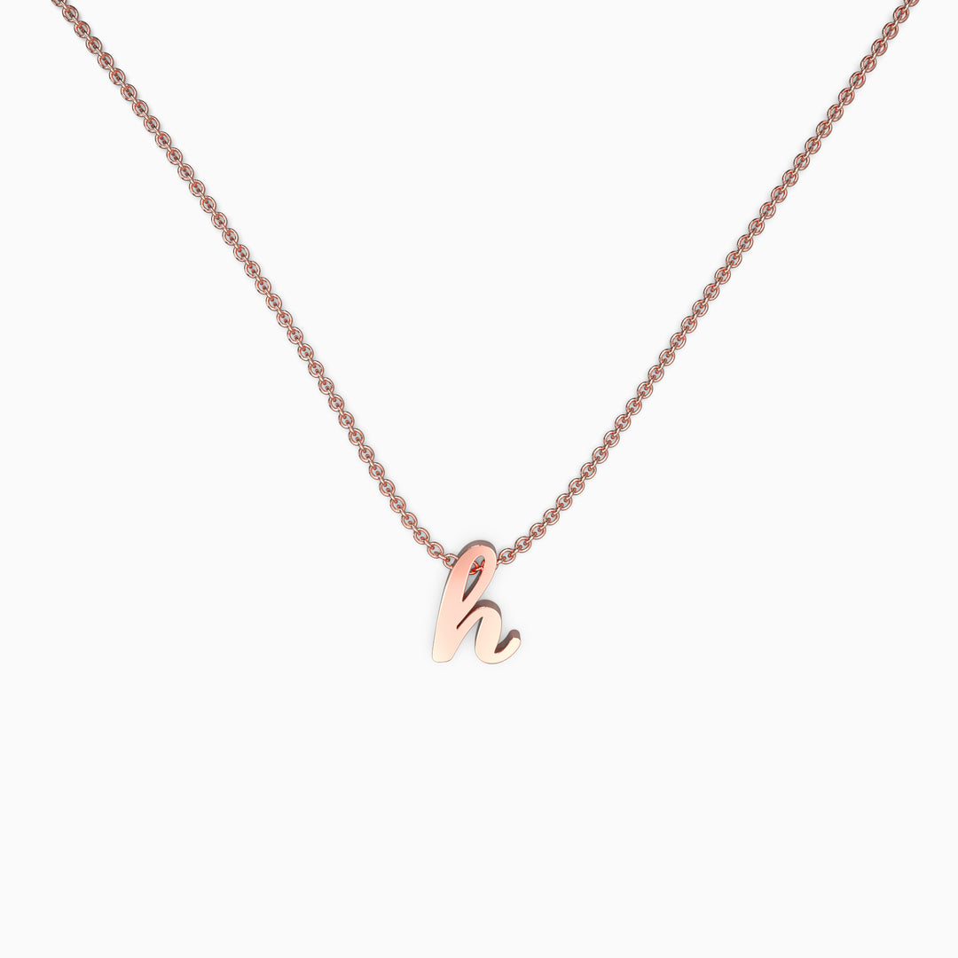 Tiny Script Initial Necklace – Mint & Lily