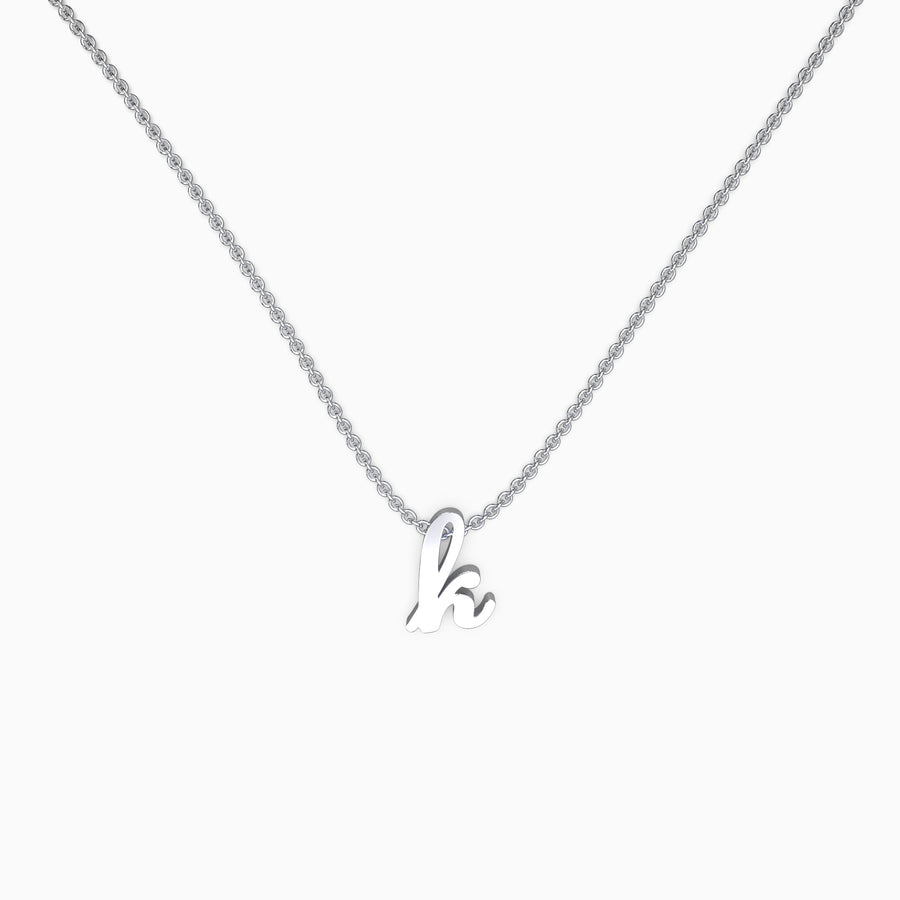 Tiny Initial Script Necklace – Mint & Lily