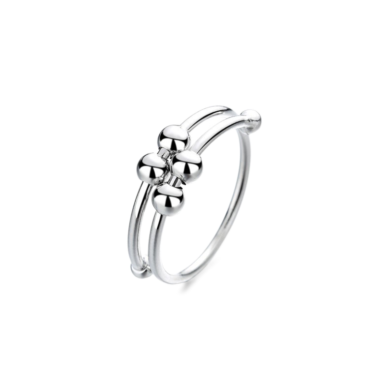 Adjustable Beaded Fidget Ring Mint & Lily