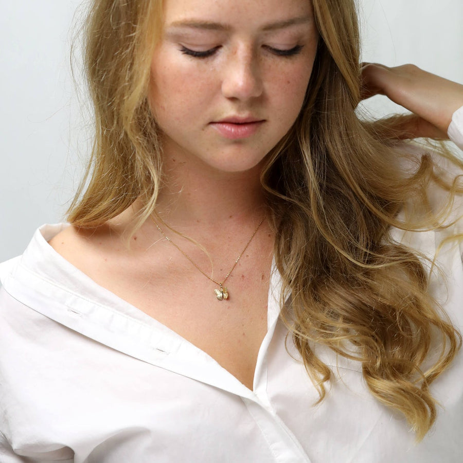 Butterfly Pendant Necklace Mint & Lily