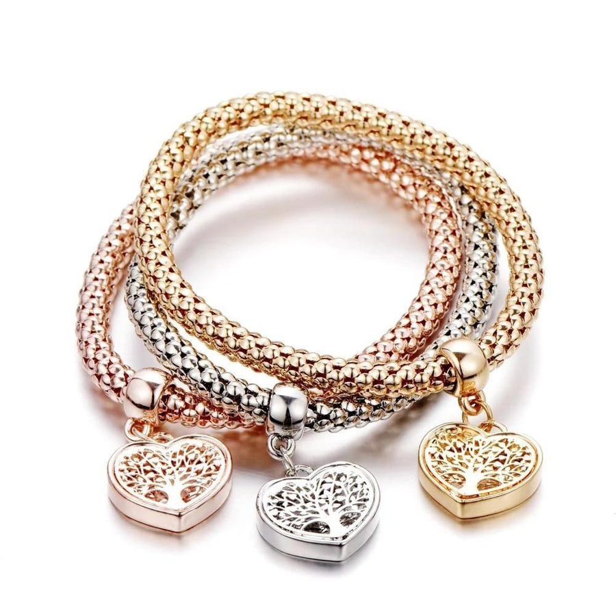 Tree of Life - Limited Edition Heart Charm Bracelet – Mint & Lily