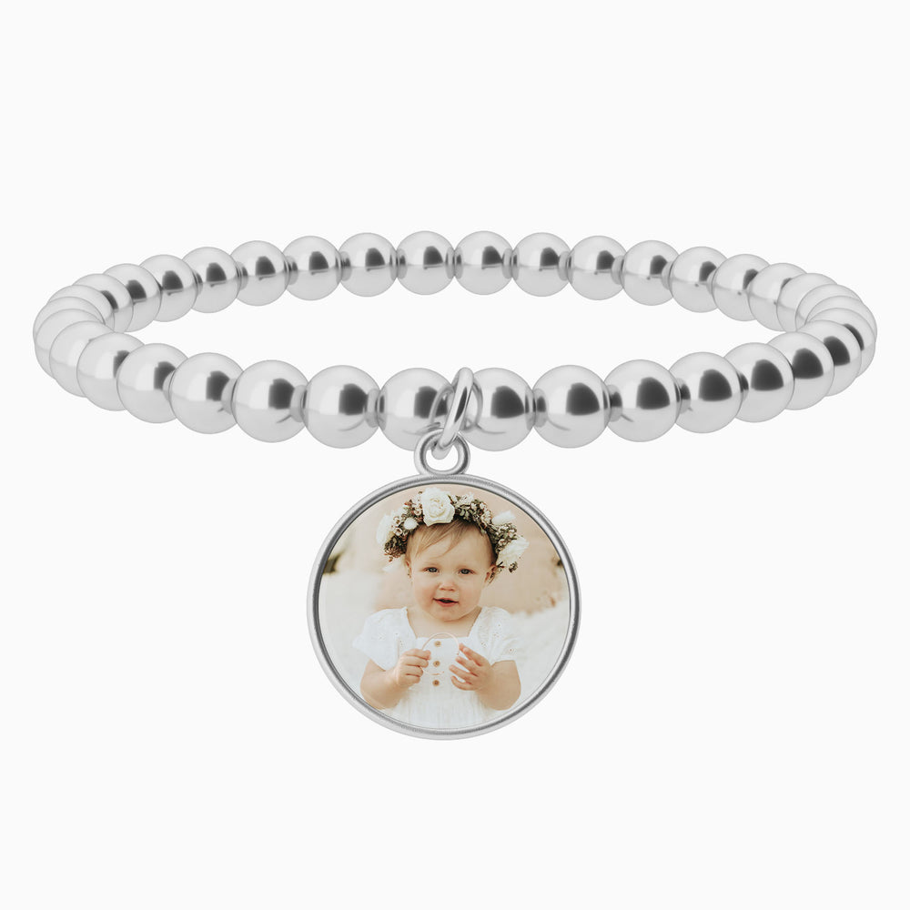 Personalized Photo Diana Charm Bracelet - Silver / None