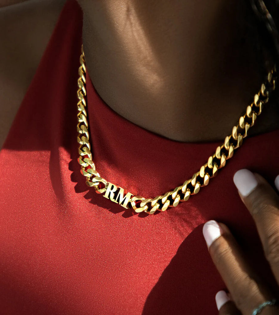 Gold initial choker necklace hotsell
