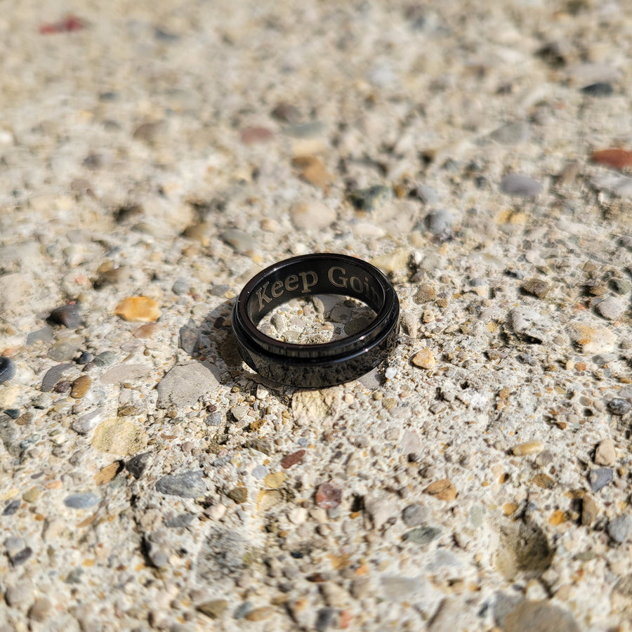 Personalized Classic Block Fidget Ring – Mint & Lily