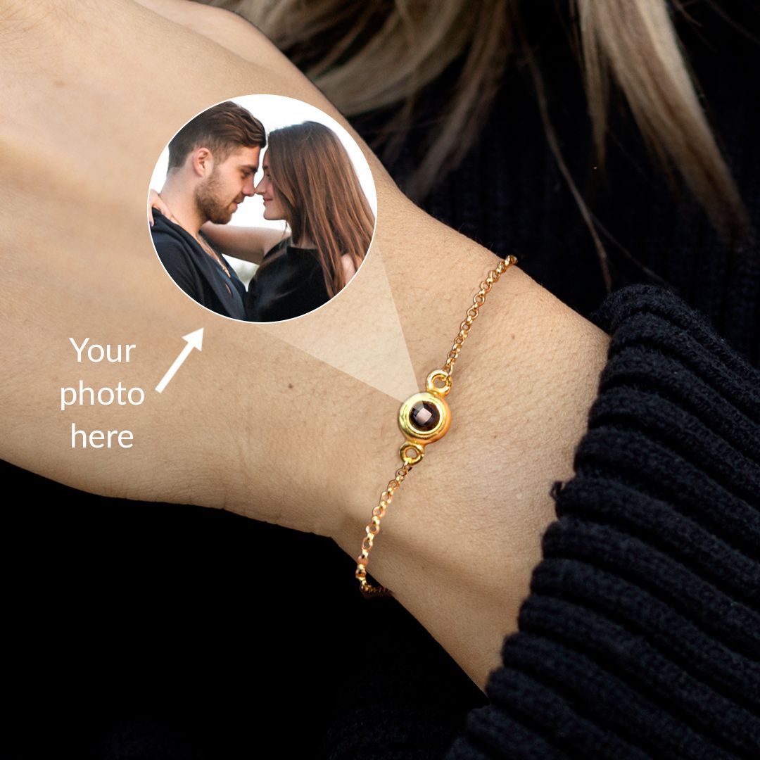 Personalized Adjustable Photo Bracelet – Mint & Lily