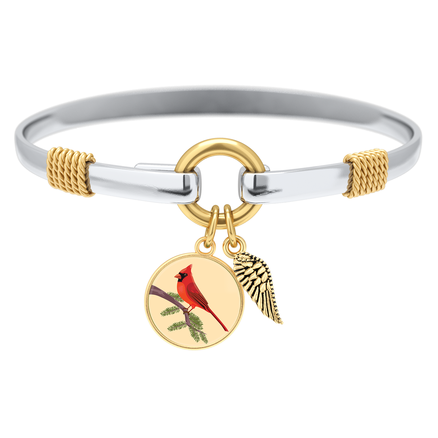 Cardinal Two Tone Custom Charm Bracelet